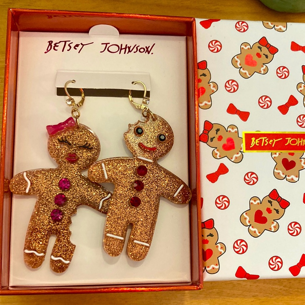 Betsey Johnson Gingerbread Girl Earrings